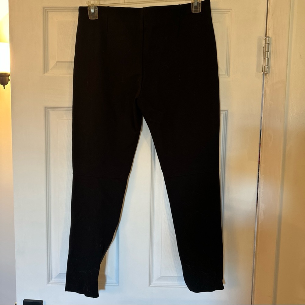 Ralph Lauren dress pants stretch with leather detail size 10. 27 inch inseam